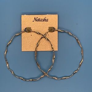 Natasha Gold Tone Hoop Earrings